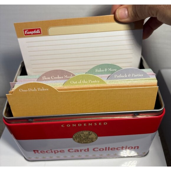 Campbells Condensed Recipe Card Tin Box Recipe Cards Dividers & Blank EUC 2007 - Picture 7 of 10